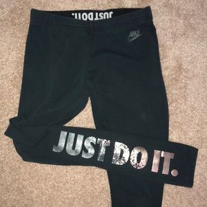 Nike metallic logo leggings